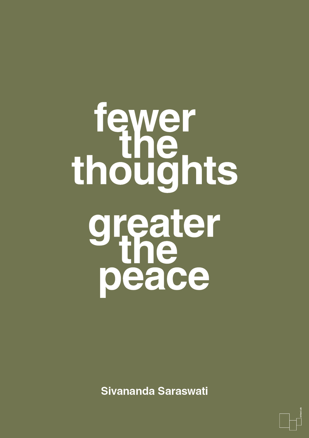 plakat: fewer the thoughts greater the peace - secret meadow-Religion-A1two3