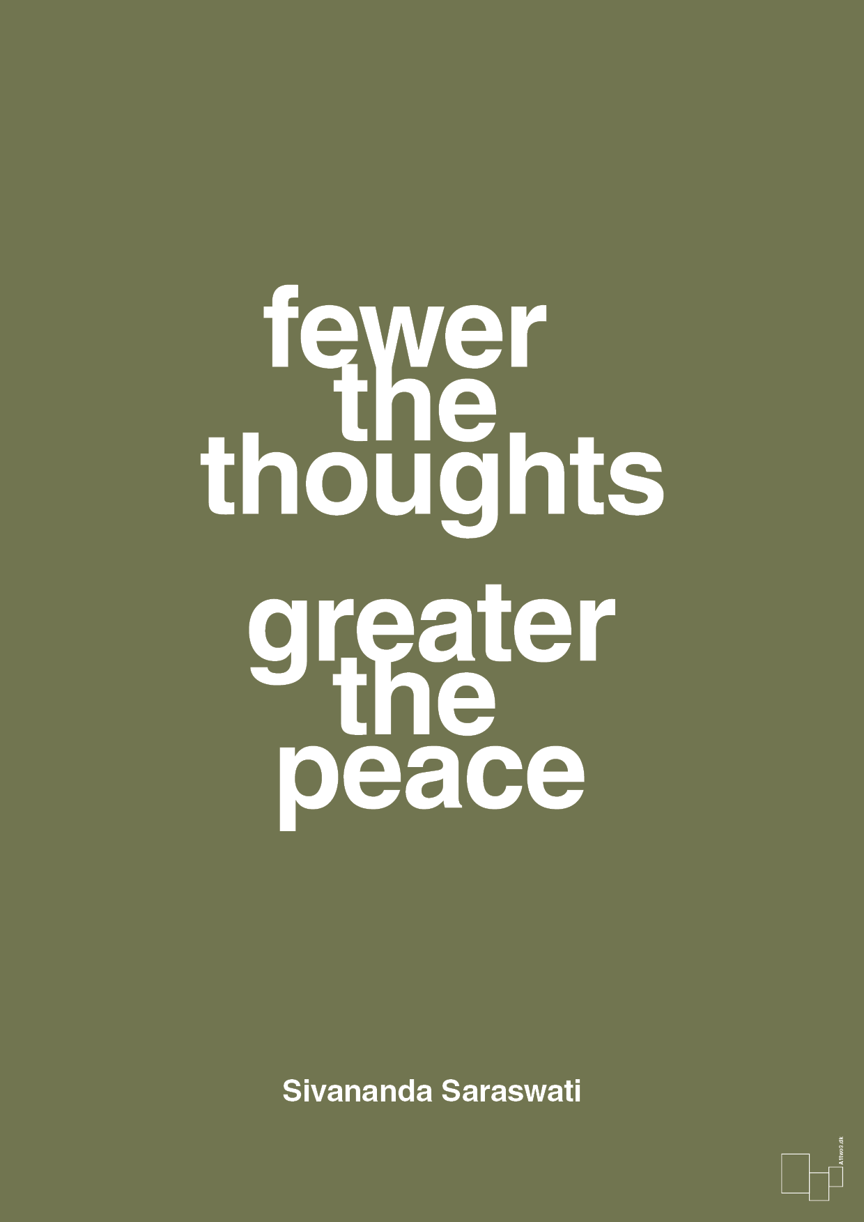 plakat: fewer the thoughts greater the peace - secret meadow-Religion-A1two3