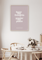 plakat: fewer the thoughts greater the peace - bubble shell-Religion-A1two3