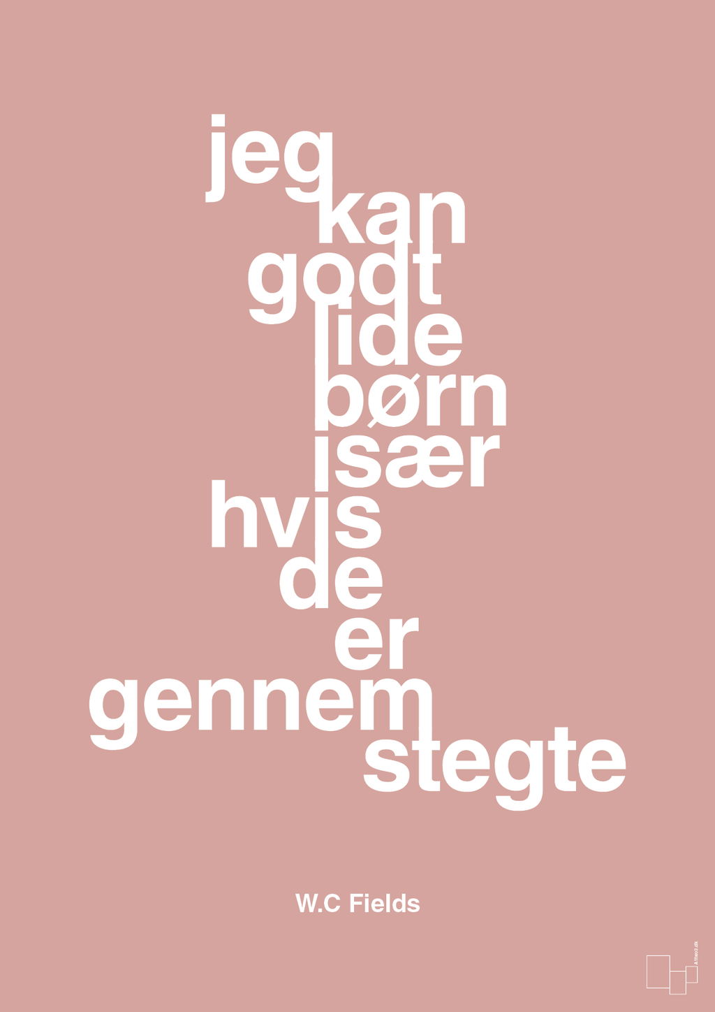 plakat: jeg kan godt lide børn især hvis de er gennemstegte - bubble shell-Skuespiller-A1two3