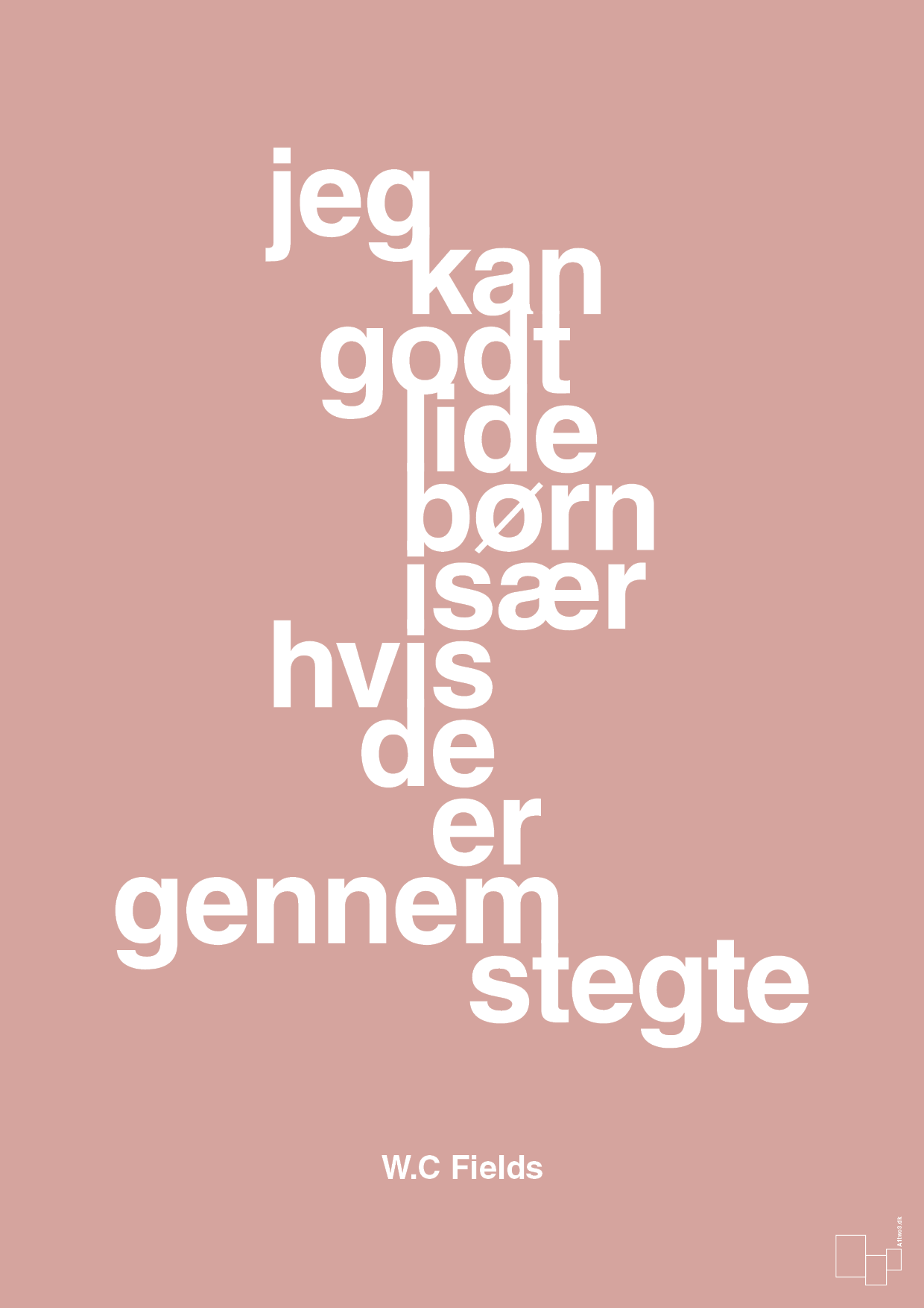 plakat: jeg kan godt lide børn især hvis de er gennemstegte - bubble shell-Skuespiller-A1two3