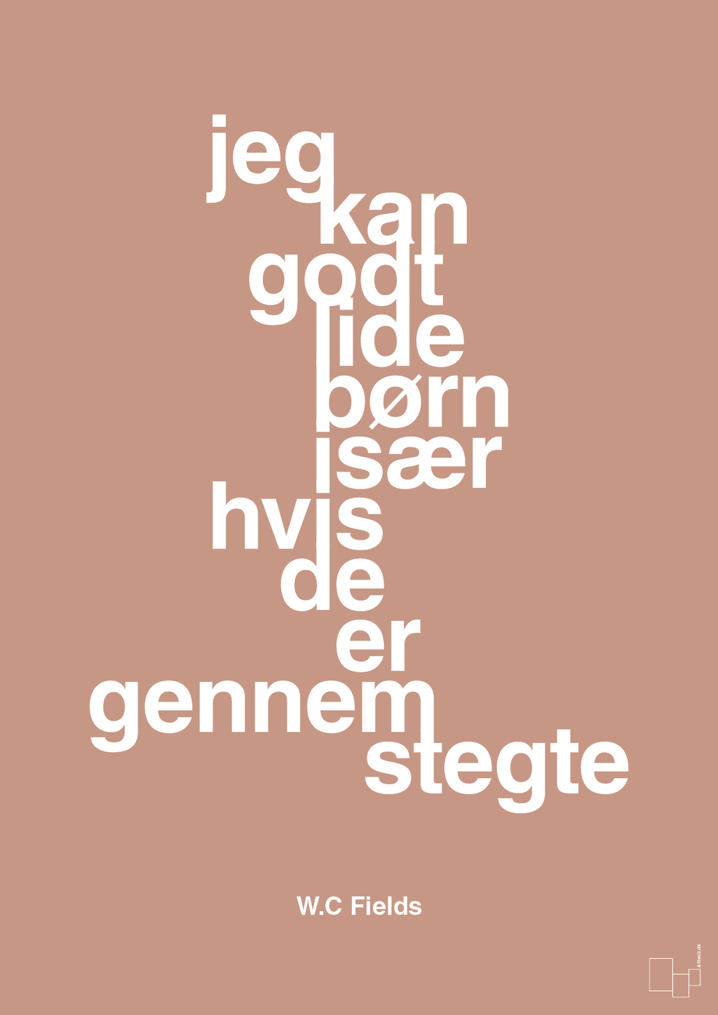 plakat: jeg kan godt lide børn især hvis de er gennemstegte - powder-Skuespiller-A1two3