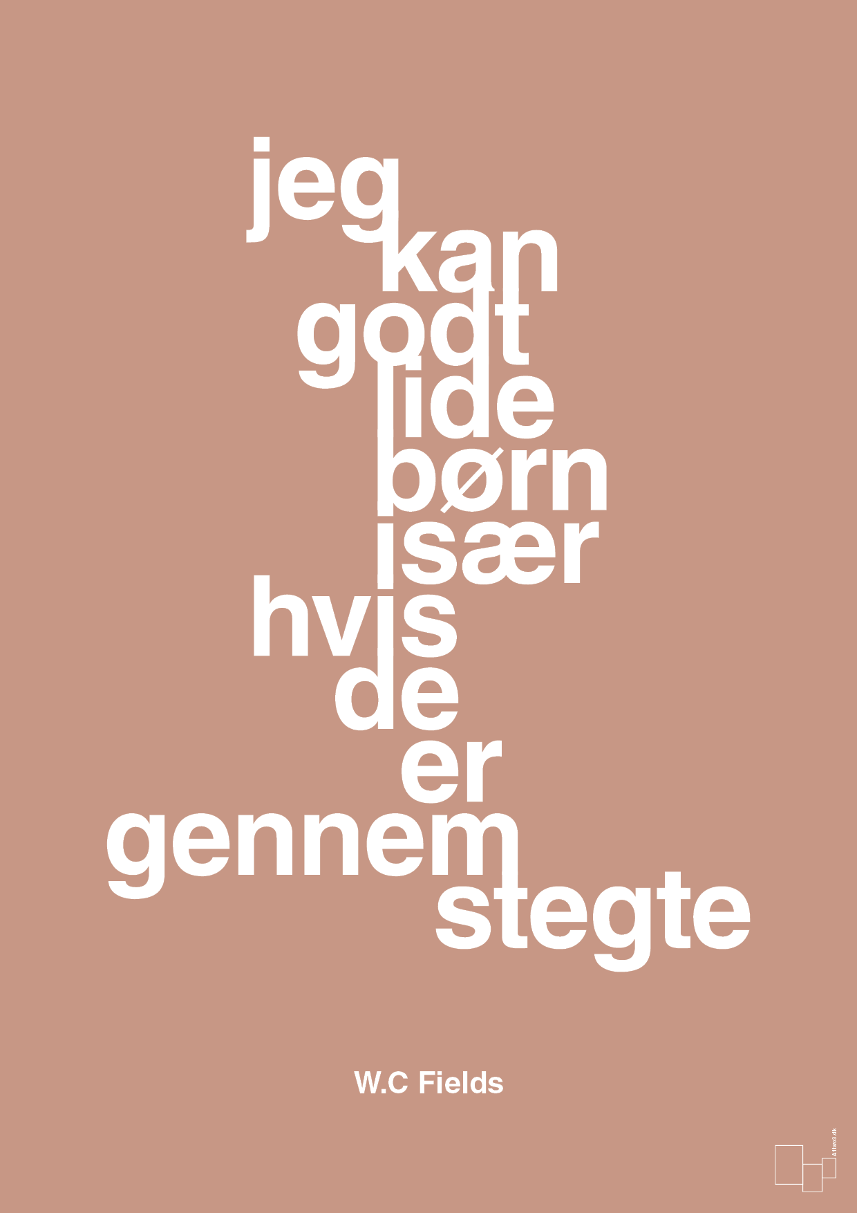 plakat: jeg kan godt lide børn især hvis de er gennemstegte - powder-Skuespiller-A1two3