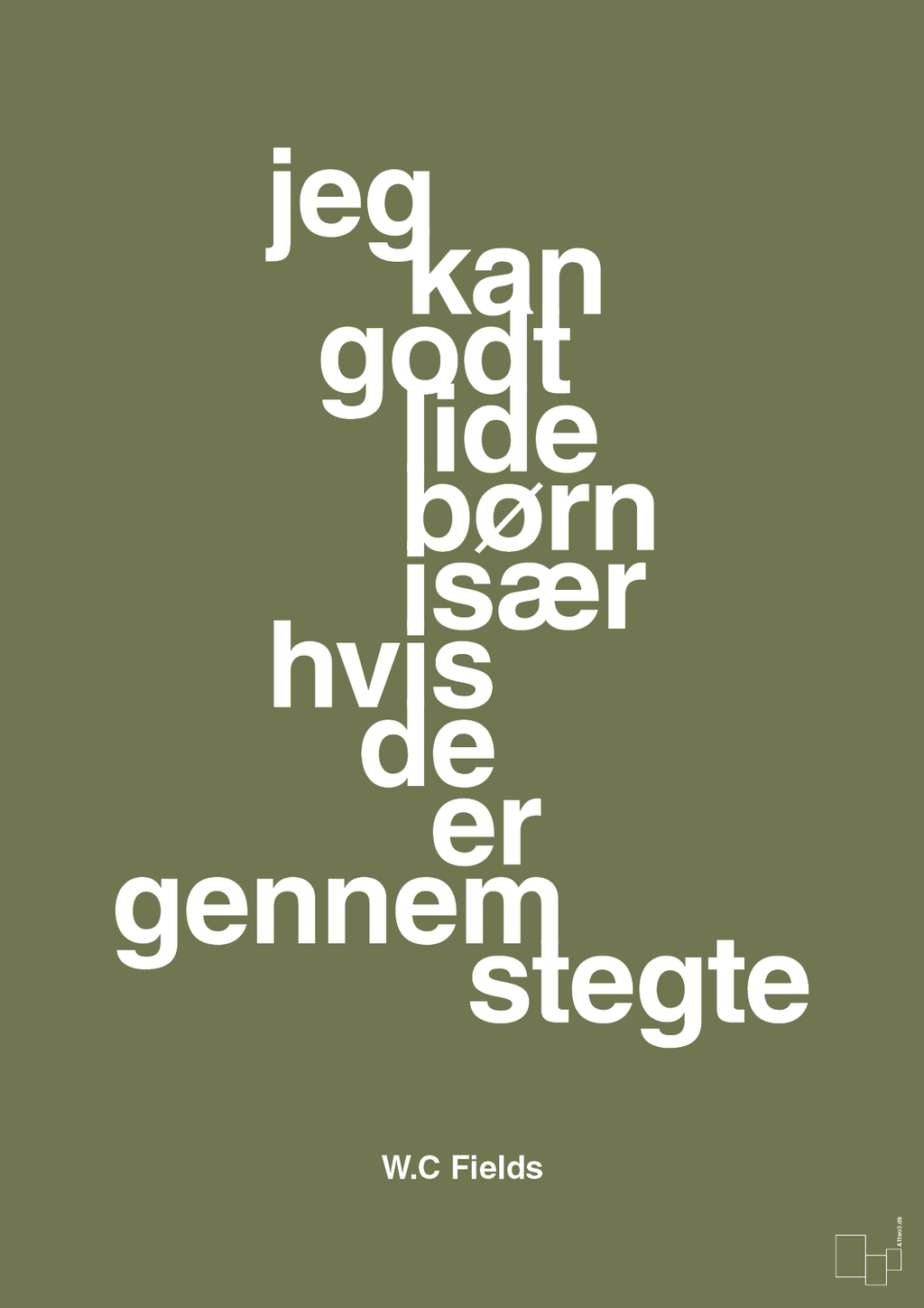 plakat: jeg kan godt lide børn især hvis de er gennemstegte - secret meadow-Skuespiller-A1two3
