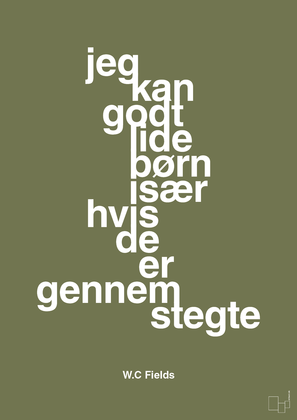plakat: jeg kan godt lide børn især hvis de er gennemstegte - secret meadow-Skuespiller-A1two3
