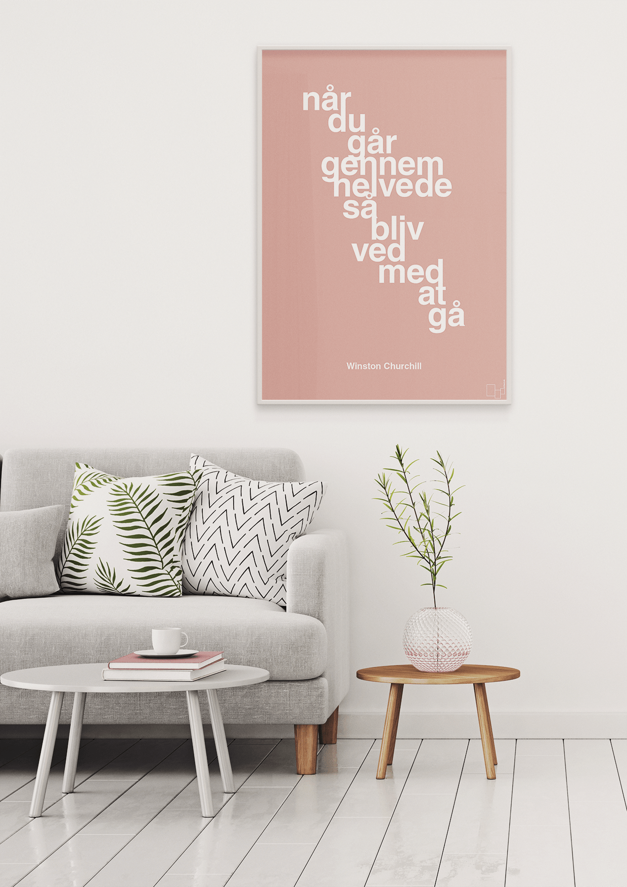 plakat: når du går gennem helvede så bliv ved med at gå - graphic charcoal-Politikker-A1two3
