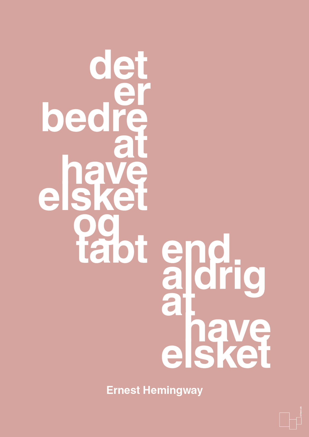plakat: det er bedre at have elsket og tabt end aldrig at have elsket - bubble shell-Forfatter-A1two3