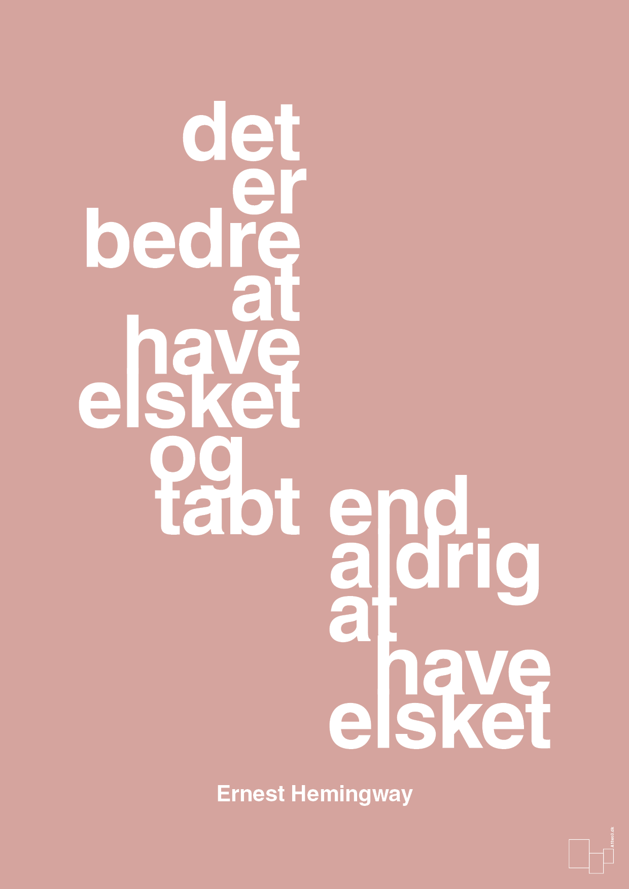plakat: det er bedre at have elsket og tabt end aldrig at have elsket - bubble shell-Forfatter-A1two3