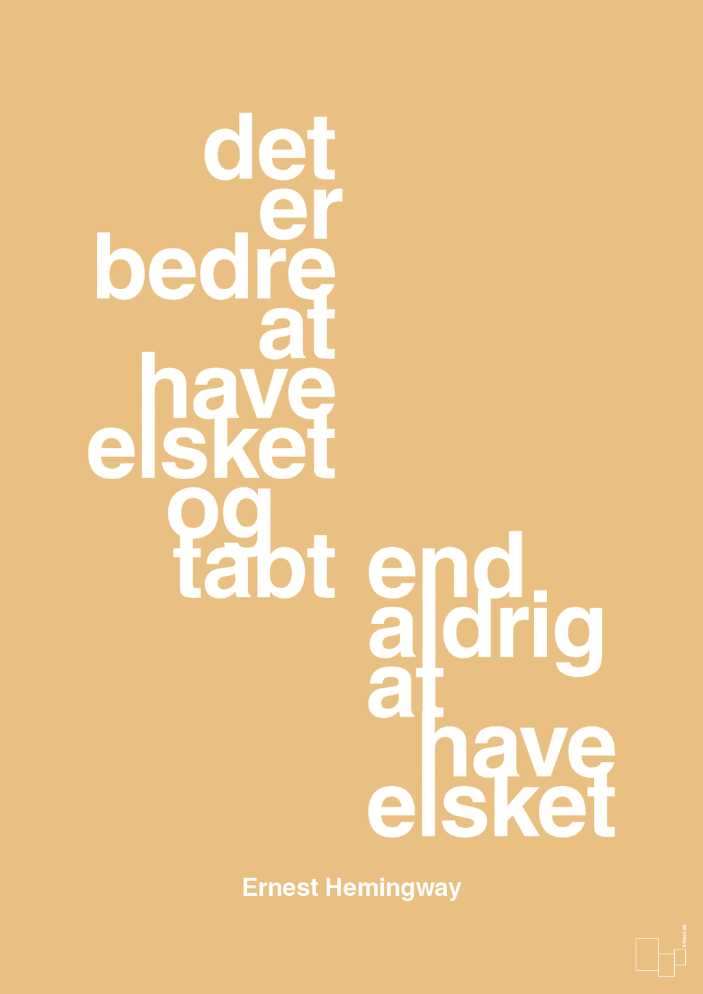 plakat: det er bedre at have elsket og tabt end aldrig at have elsket - charismatic-Forfatter-A1two3