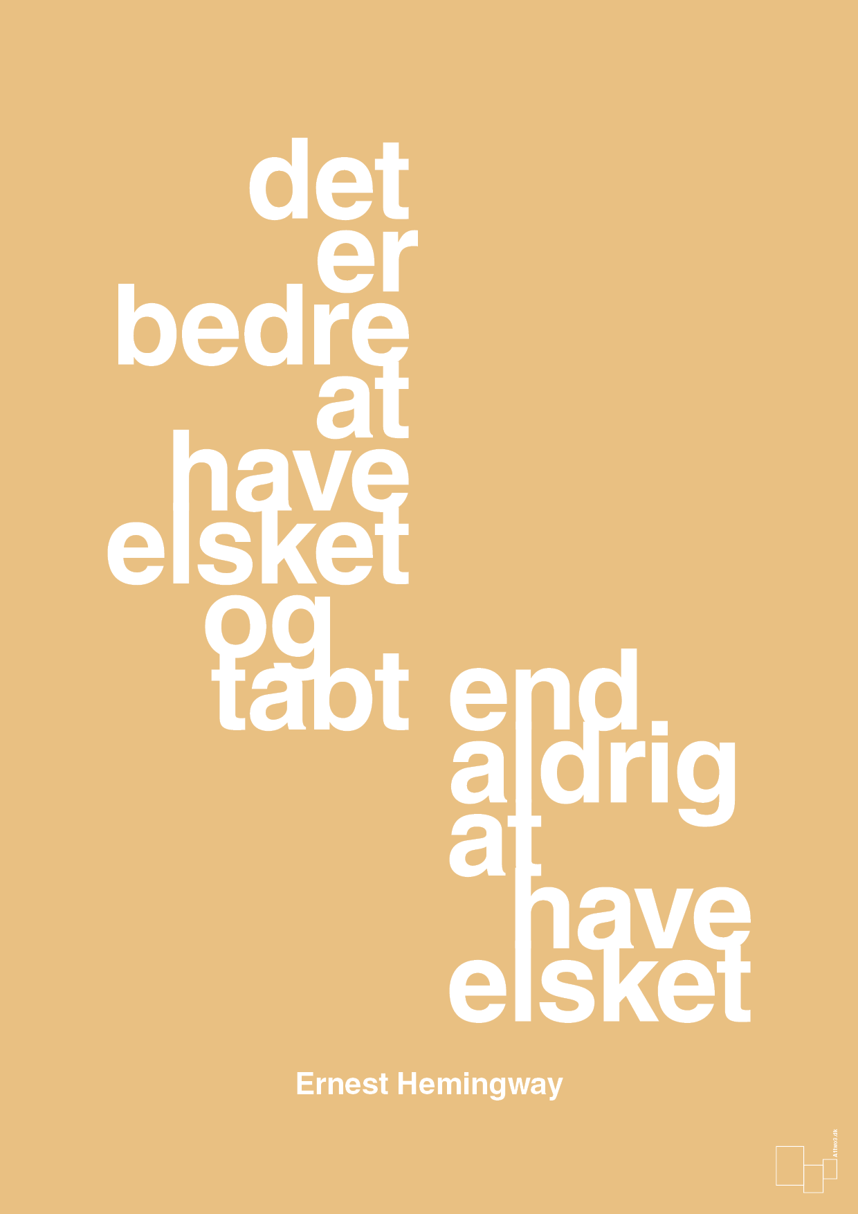 plakat: det er bedre at have elsket og tabt end aldrig at have elsket - charismatic-Forfatter-A1two3