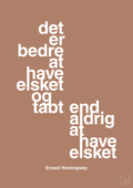 plakat: det er bedre at have elsket og tabt end aldrig at have elsket - cider spice-Forfatter-A1two3