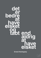 plakat: det er bedre at have elsket og tabt end aldrig at have elsket - graphic charcoal-Forfatter-A1two3