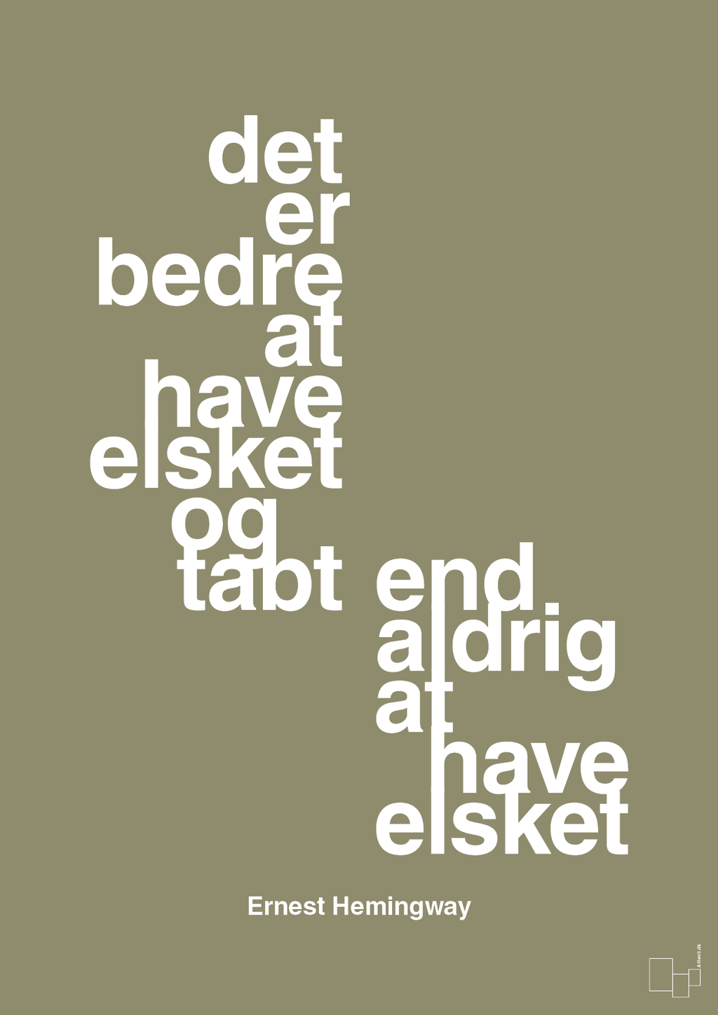 plakat: det er bedre at have elsket og tabt end aldrig at have elsket - misty forrest-Forfatter-A1two3