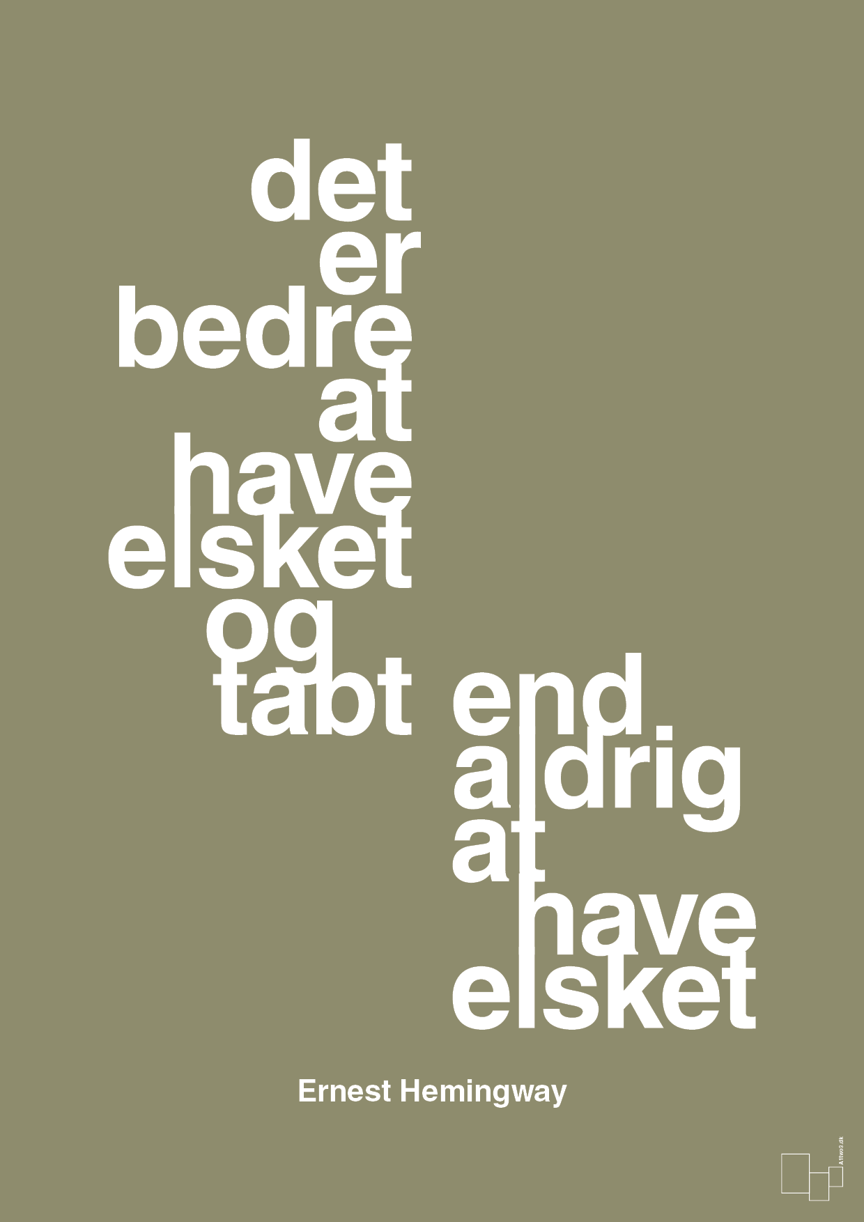 plakat: det er bedre at have elsket og tabt end aldrig at have elsket - misty forrest-Forfatter-A1two3