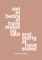 plakat: det er bedre at have elsket og tabt end aldrig at have elsket - powder-Forfatter-A1two3
