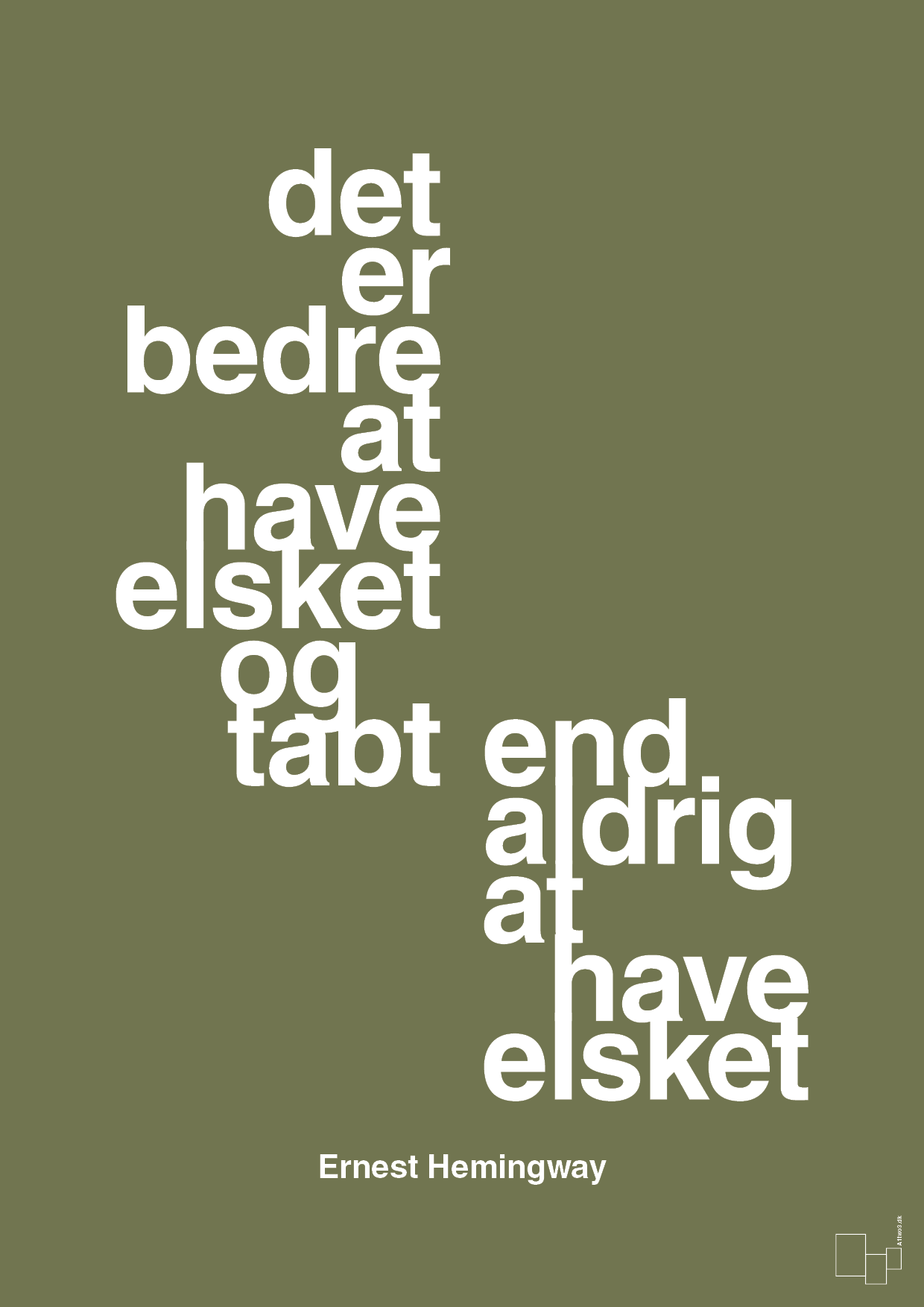 plakat: det er bedre at have elsket og tabt end aldrig at have elsket - secret meadow-Forfatter-A1two3