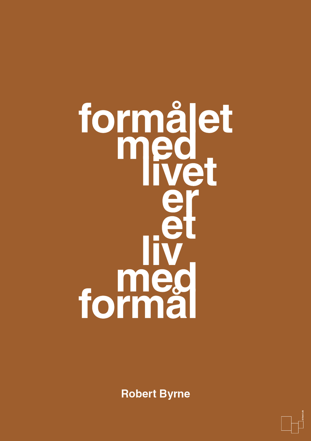 plakat: formålet med livet er et liv med formål - cognac-Skakspiller-A1two3