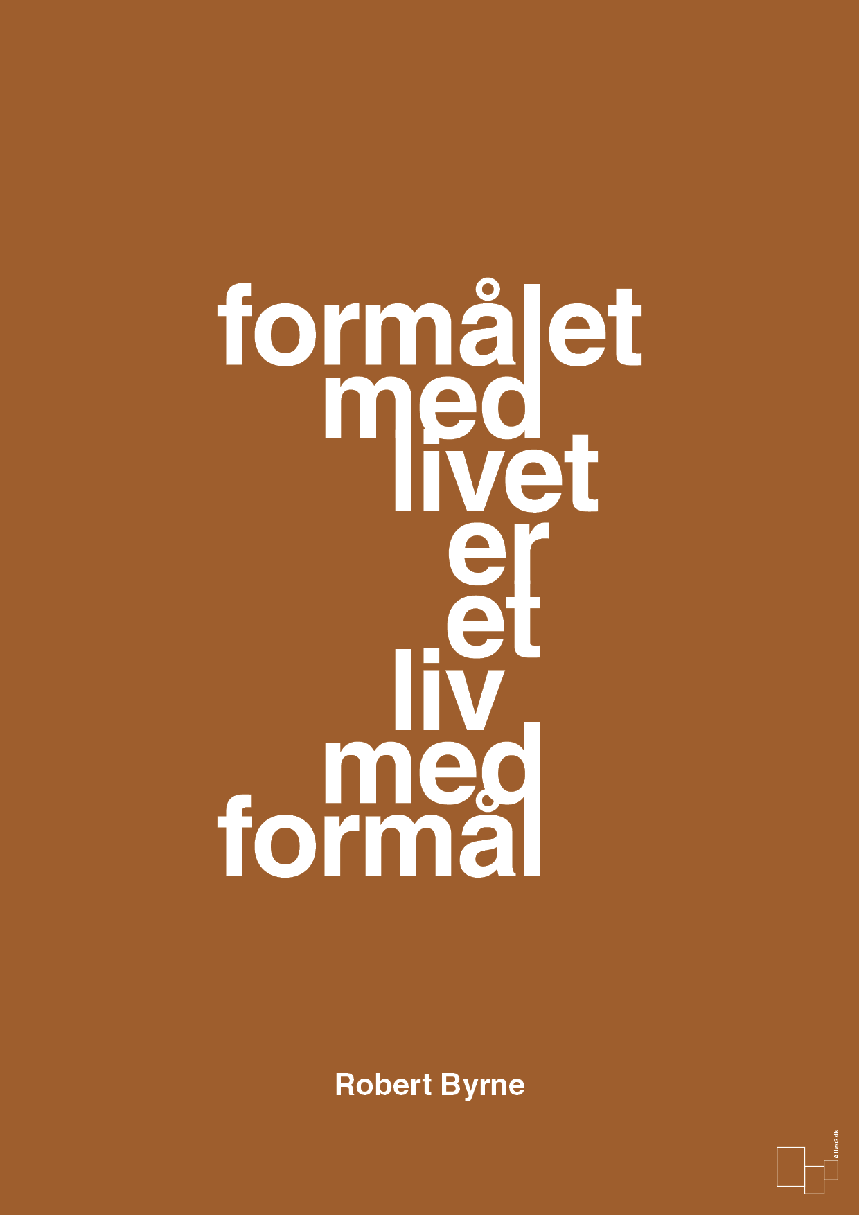 plakat: formålet med livet er et liv med formål - cognac-Skakspiller-A1two3