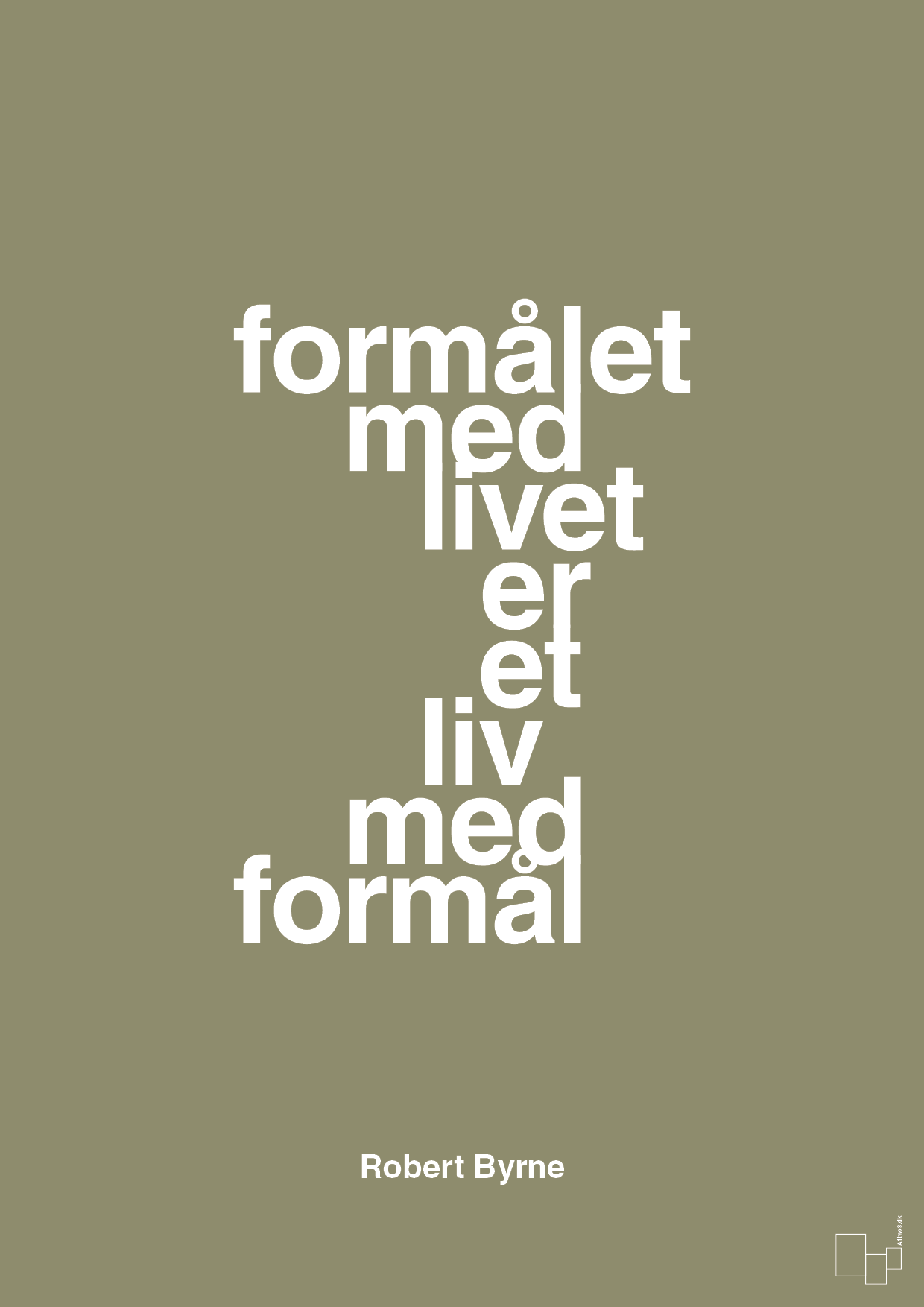 plakat: formålet med livet er et liv med formål - misty forrest-Skakspiller-A1two3