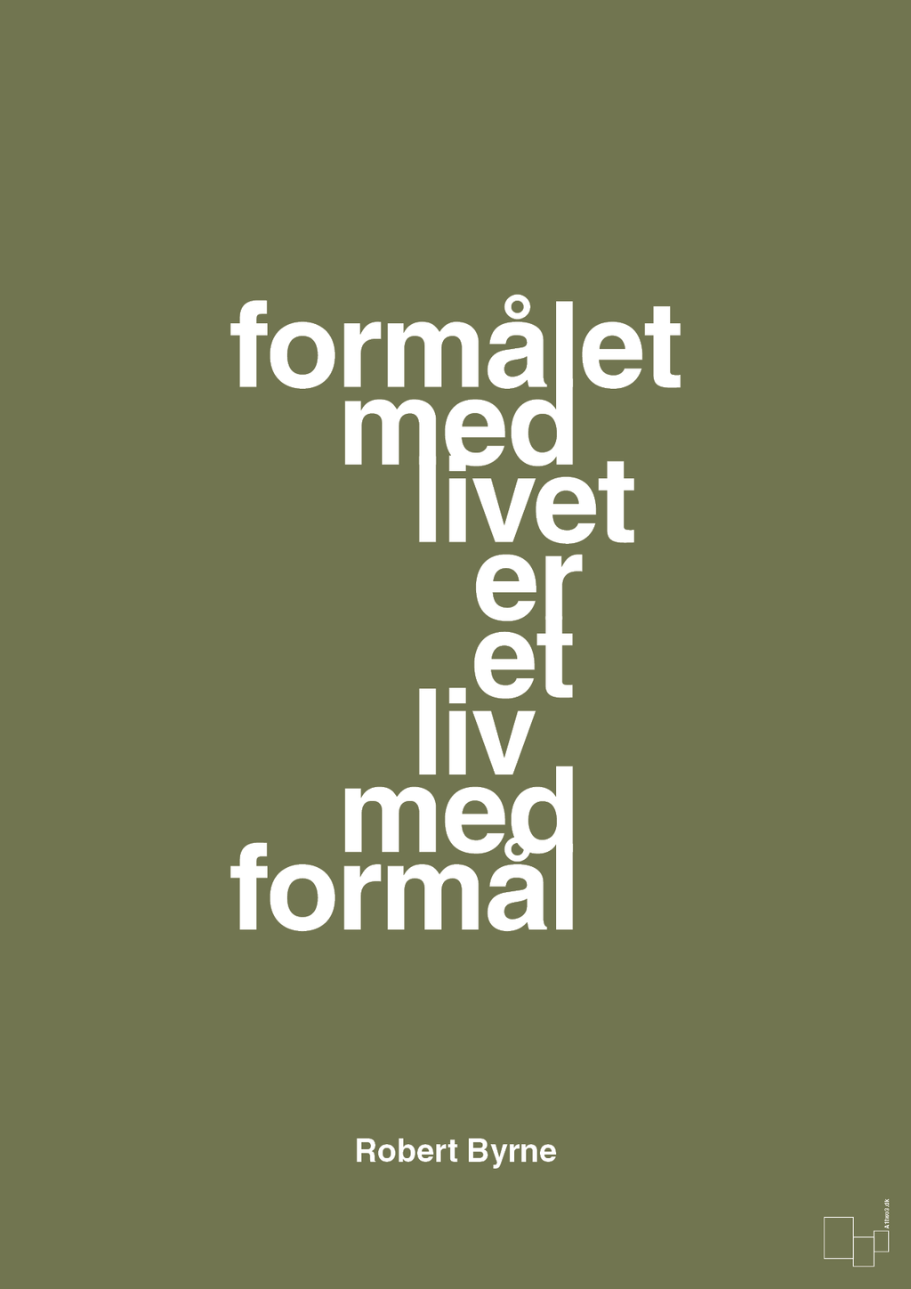 plakat: formålet med livet er et liv med formål - secret meadow-Skakspiller-A1two3