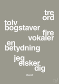 plakat: tre ord tolv bogstaver fire vokaler en betydning jeg elsker dig - battleship gray-Ukendt-A1two3