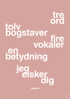 plakat: tre ord tolv bogstaver fire vokaler en betydning jeg elsker dig - bubble shell-Ukendt-A1two3