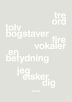 plakat: tre ord tolv bogstaver fire vokaler en betydning jeg elsker dig - painters white-Ukendt-A1two3