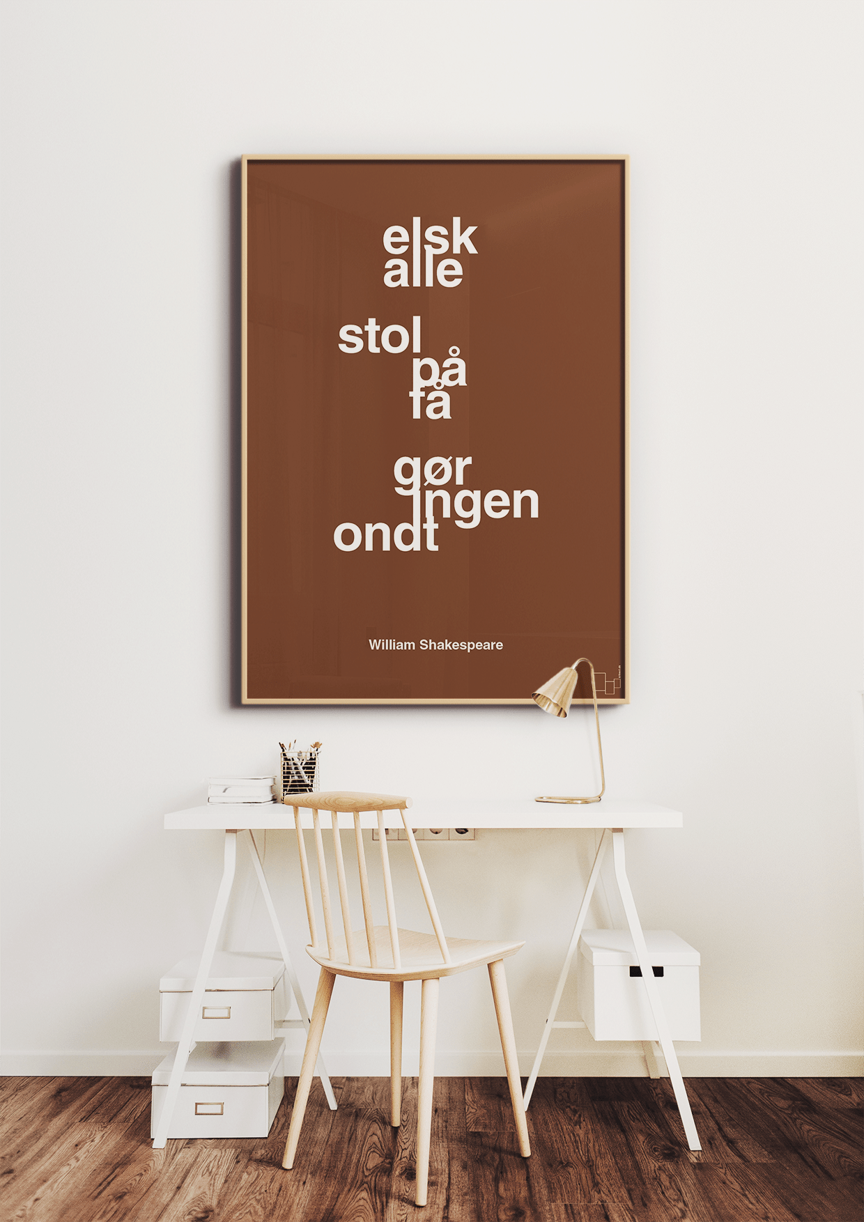 plakat: elsk alle stol på få gør ingen ondt - cider spice-Forfatter-A1two3