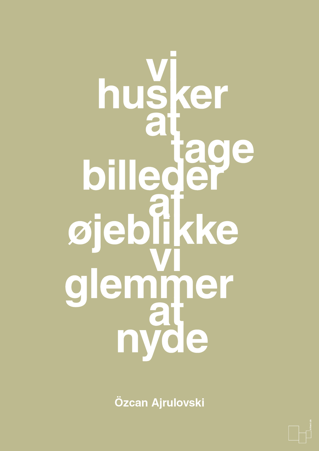 plakat: vi husker at tage billeder af øjeblikke vi glemmer at nyde - back to nature-Forfatter-A1two3