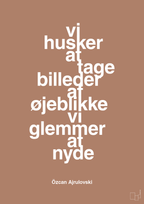 plakat: vi husker at tage billeder af øjeblikke vi glemmer at nyde - cider spice-Forfatter-A1two3
