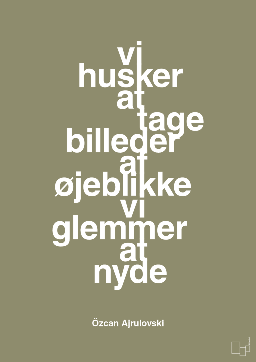 plakat: vi husker at tage billeder af øjeblikke vi glemmer at nyde - misty forrest-Forfatter-A1two3