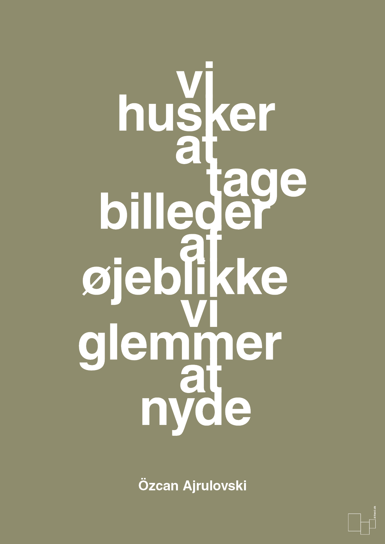 plakat: vi husker at tage billeder af øjeblikke vi glemmer at nyde - misty forrest-Forfatter-A1two3