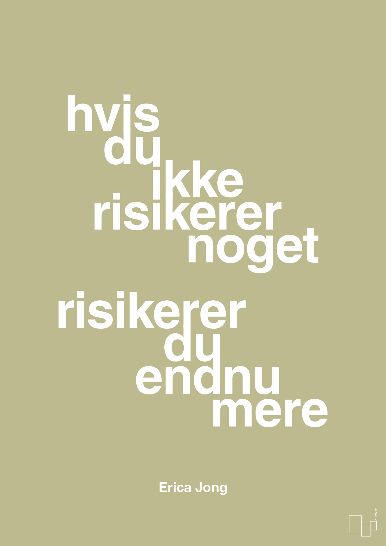 plakat: hvis du ikke risikerer noget risikerer du endnu mere - back to nature-Forfatter-A1two3