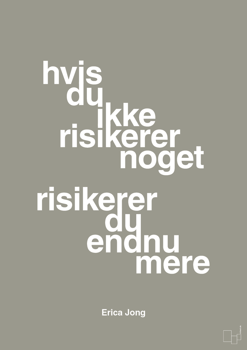 plakat: hvis du ikke risikerer noget risikerer du endnu mere - battleship gray-Forfatter-A1two3