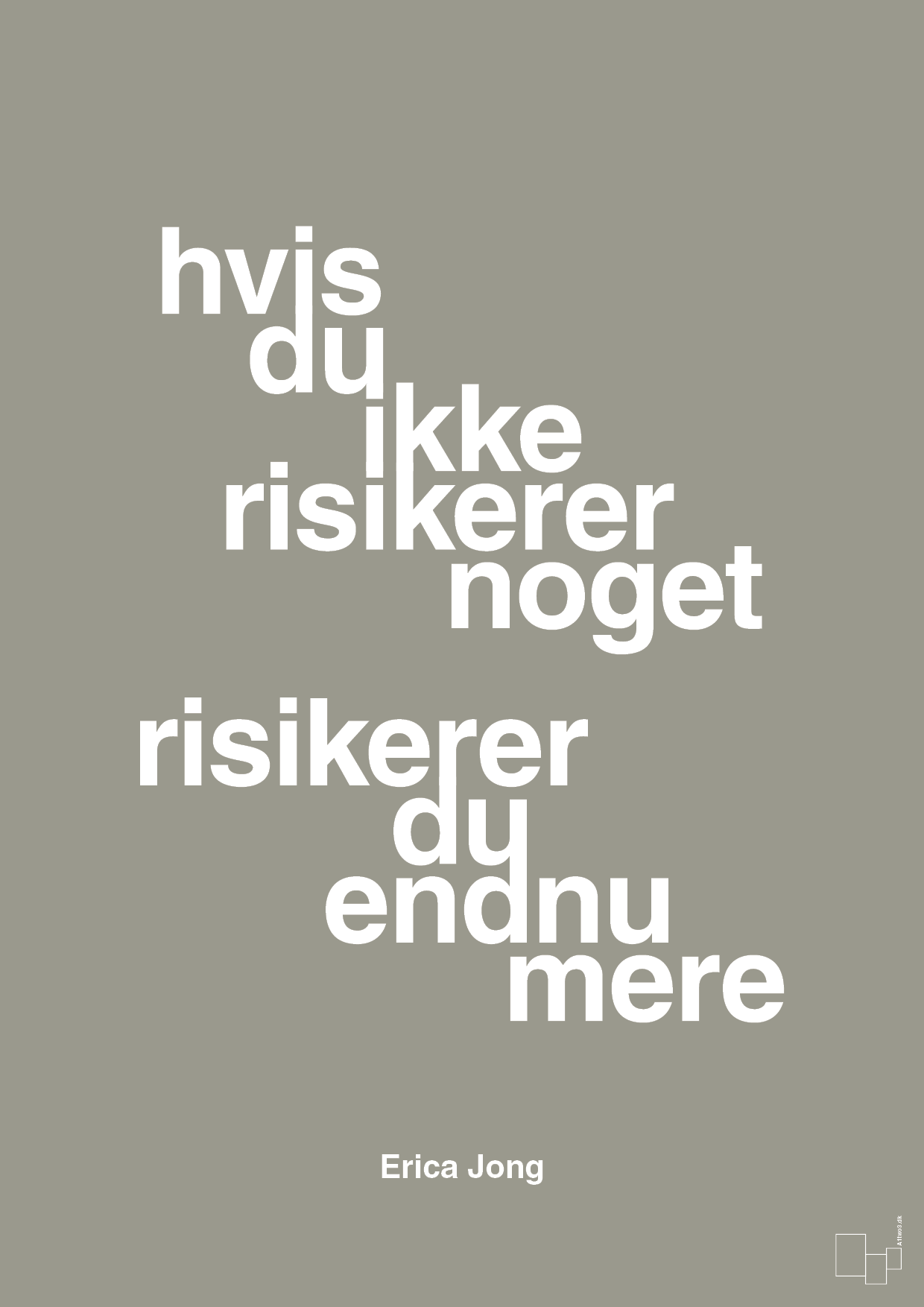 plakat: hvis du ikke risikerer noget risikerer du endnu mere - battleship gray-Forfatter-A1two3