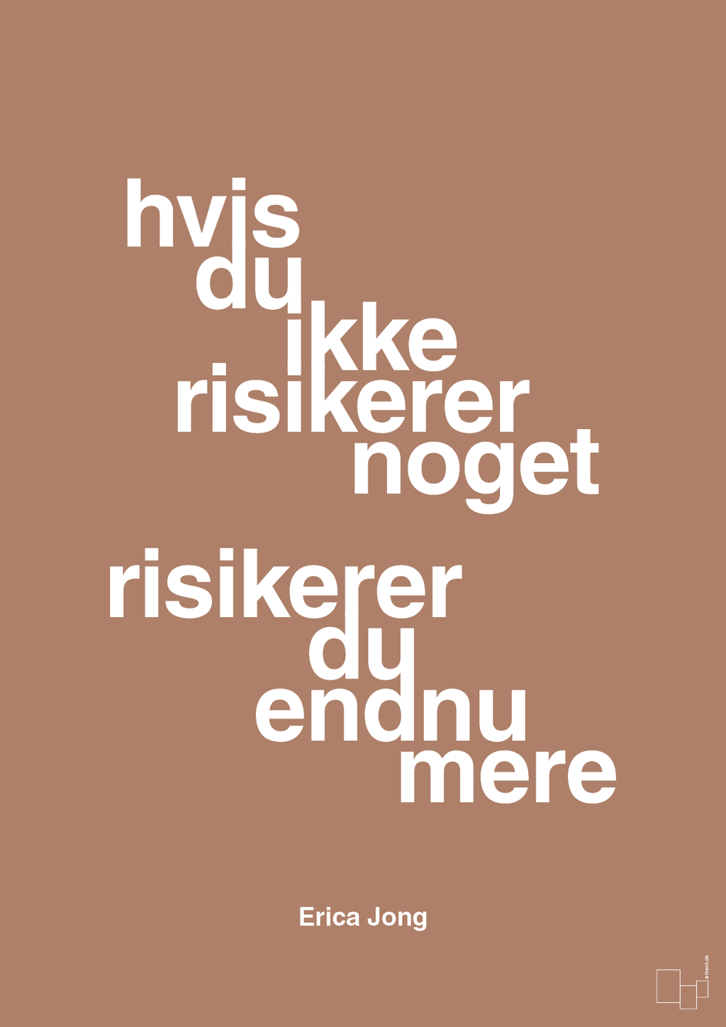 plakat: hvis du ikke risikerer noget risikerer du endnu mere - cider spice-Forfatter-A1two3