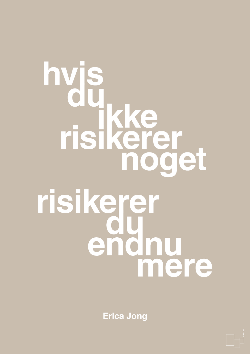 plakat: hvis du ikke risikerer noget risikerer du endnu mere - creamy mushroom-Forfatter-A1two3
