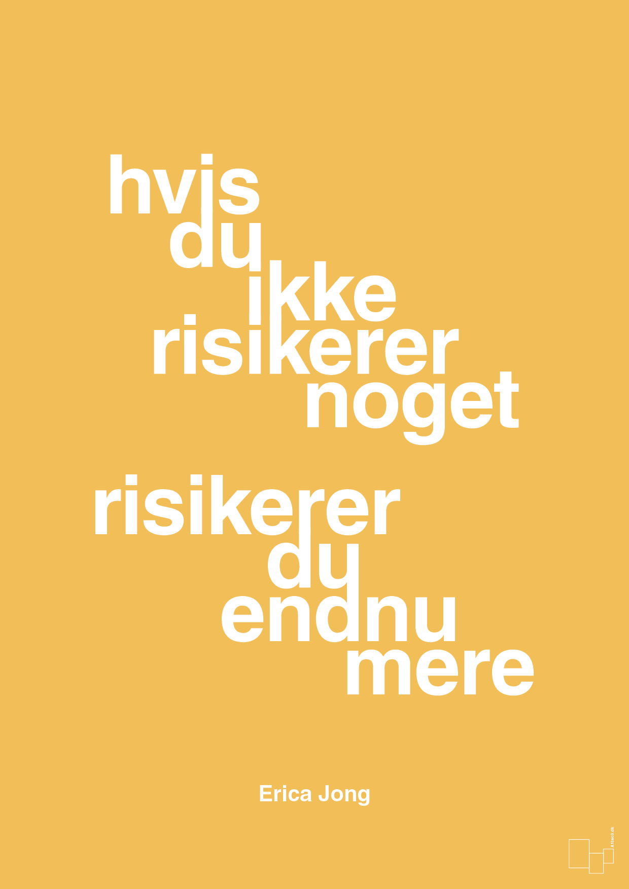 plakat: hvis du ikke risikerer noget risikerer du endnu mere - honeycomb-Forfatter-A1two3