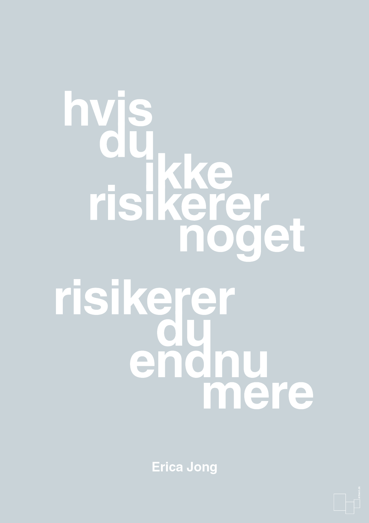plakat: hvis du ikke risikerer noget risikerer du endnu mere - light drizzle-Forfatter-A1two3