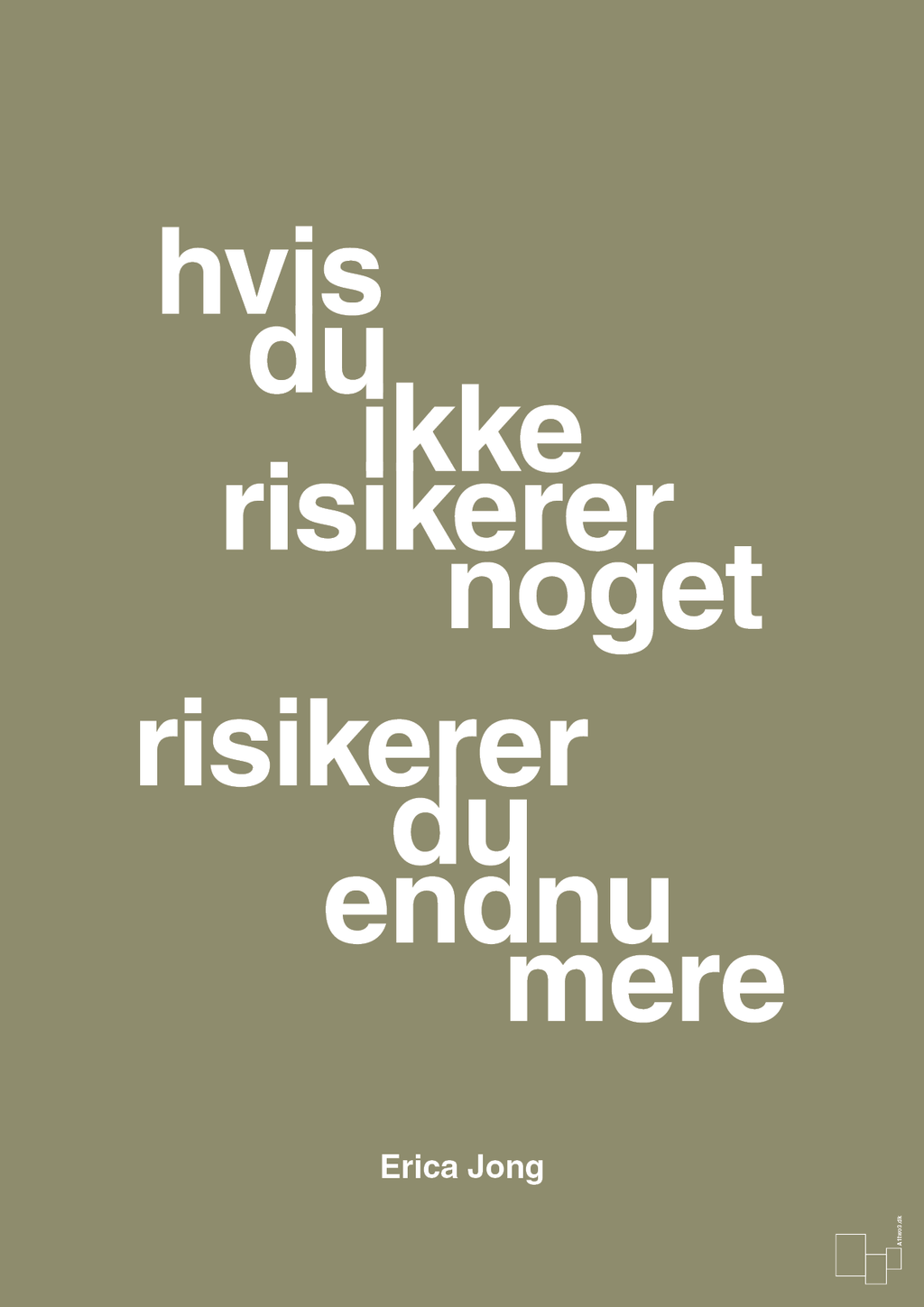 plakat: hvis du ikke risikerer noget risikerer du endnu mere - misty forrest-Forfatter-A1two3
