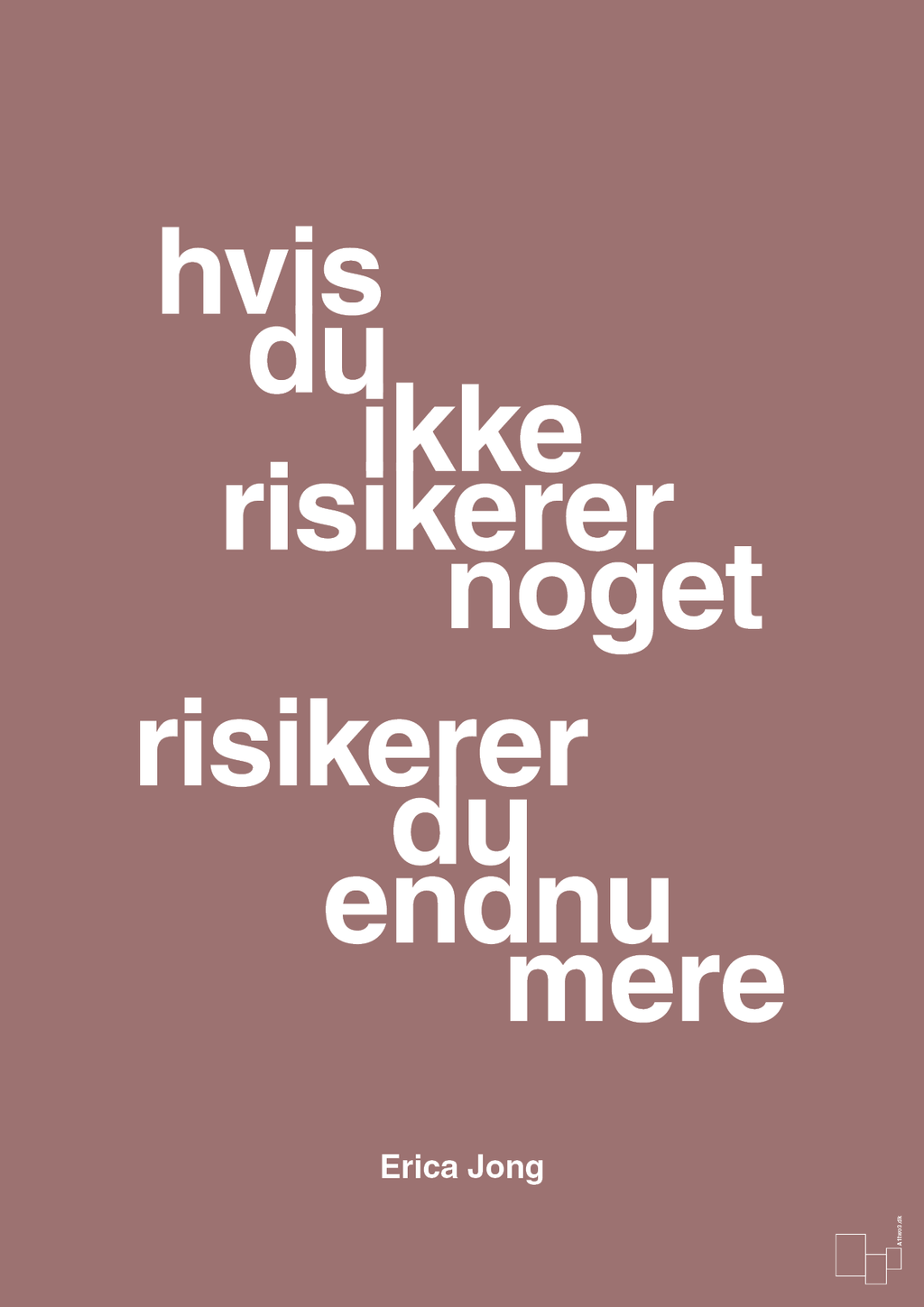 plakat: hvis du ikke risikerer noget risikerer du endnu mere - plum-Forfatter-A1two3