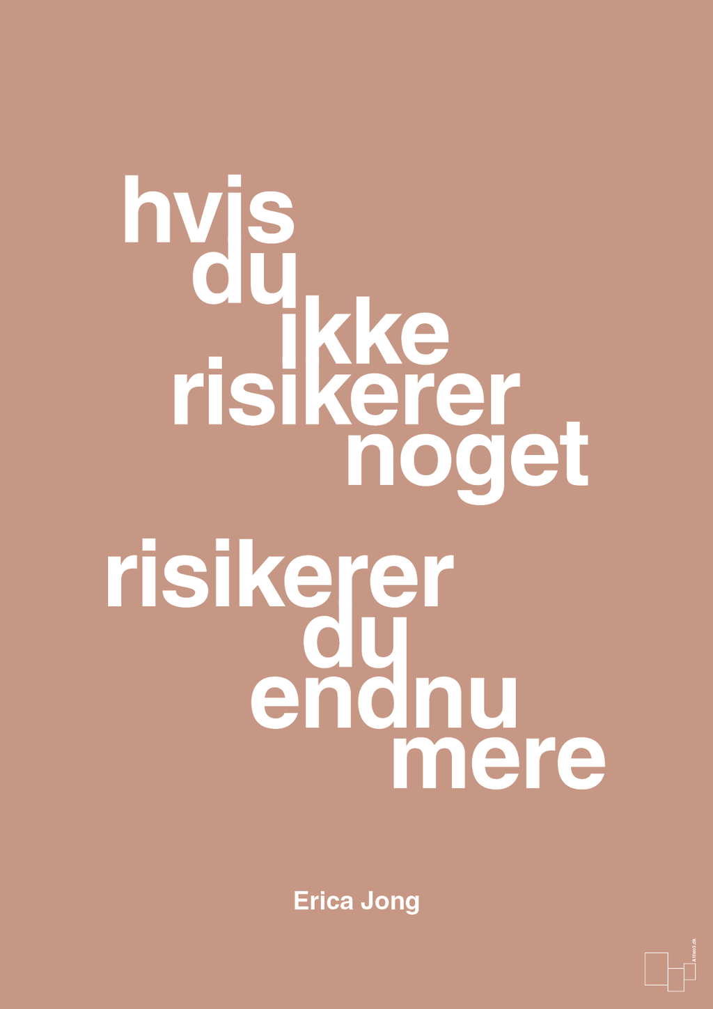 plakat: hvis du ikke risikerer noget risikerer du endnu mere - powder-Forfatter-A1two3