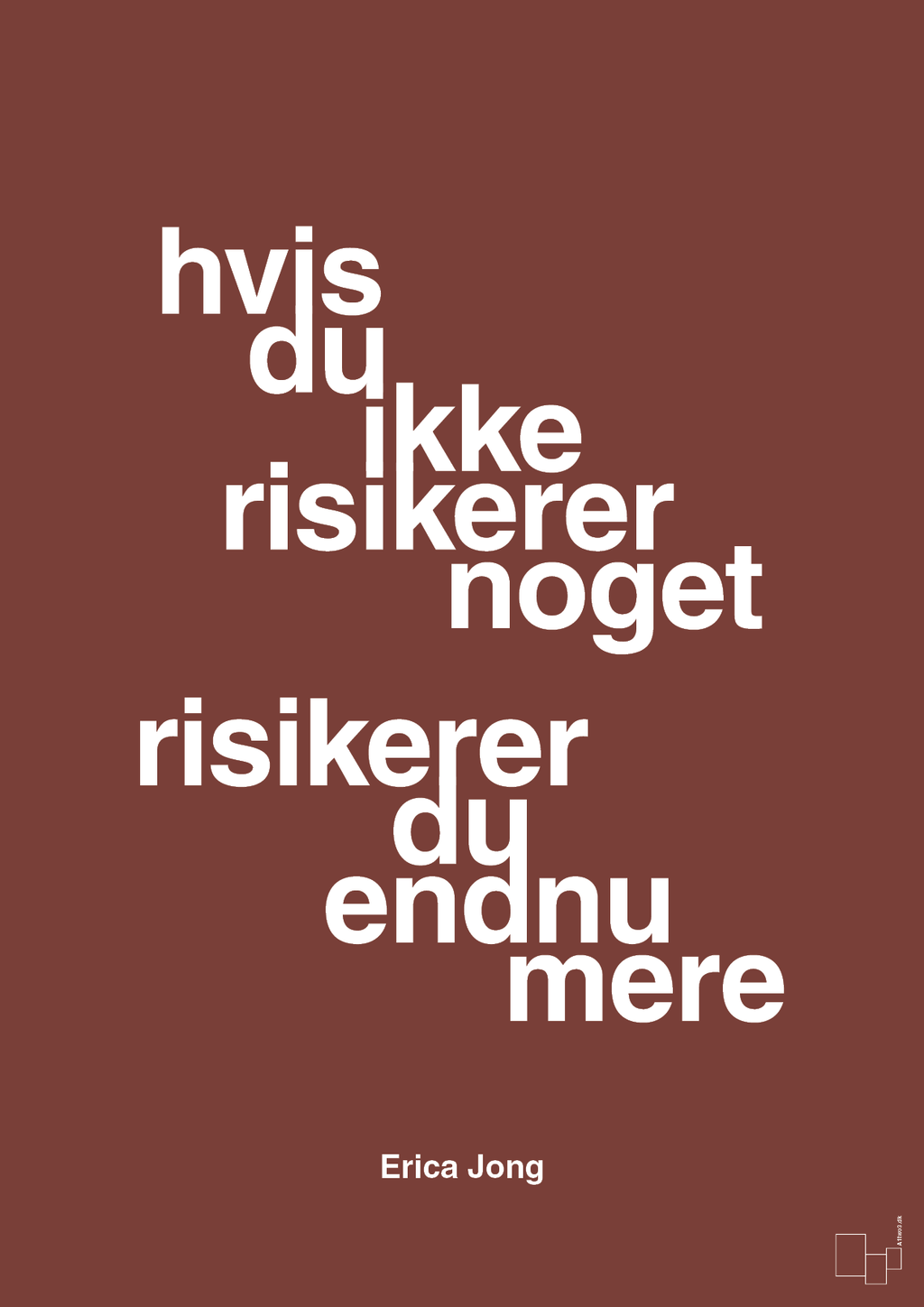 plakat: hvis du ikke risikerer noget risikerer du endnu mere - red pepper-Forfatter-A1two3