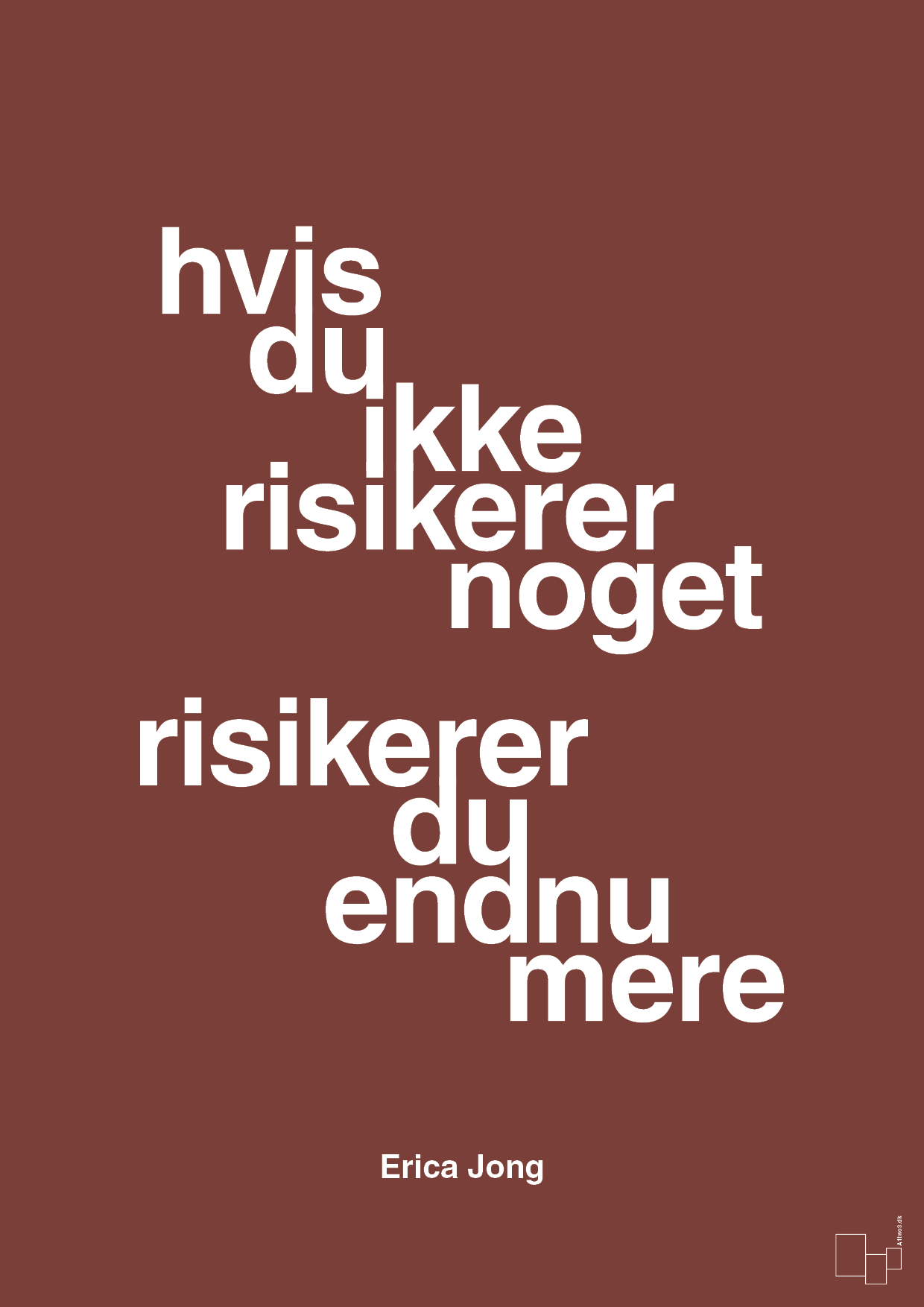 plakat: hvis du ikke risikerer noget risikerer du endnu mere - red pepper-Forfatter-A1two3