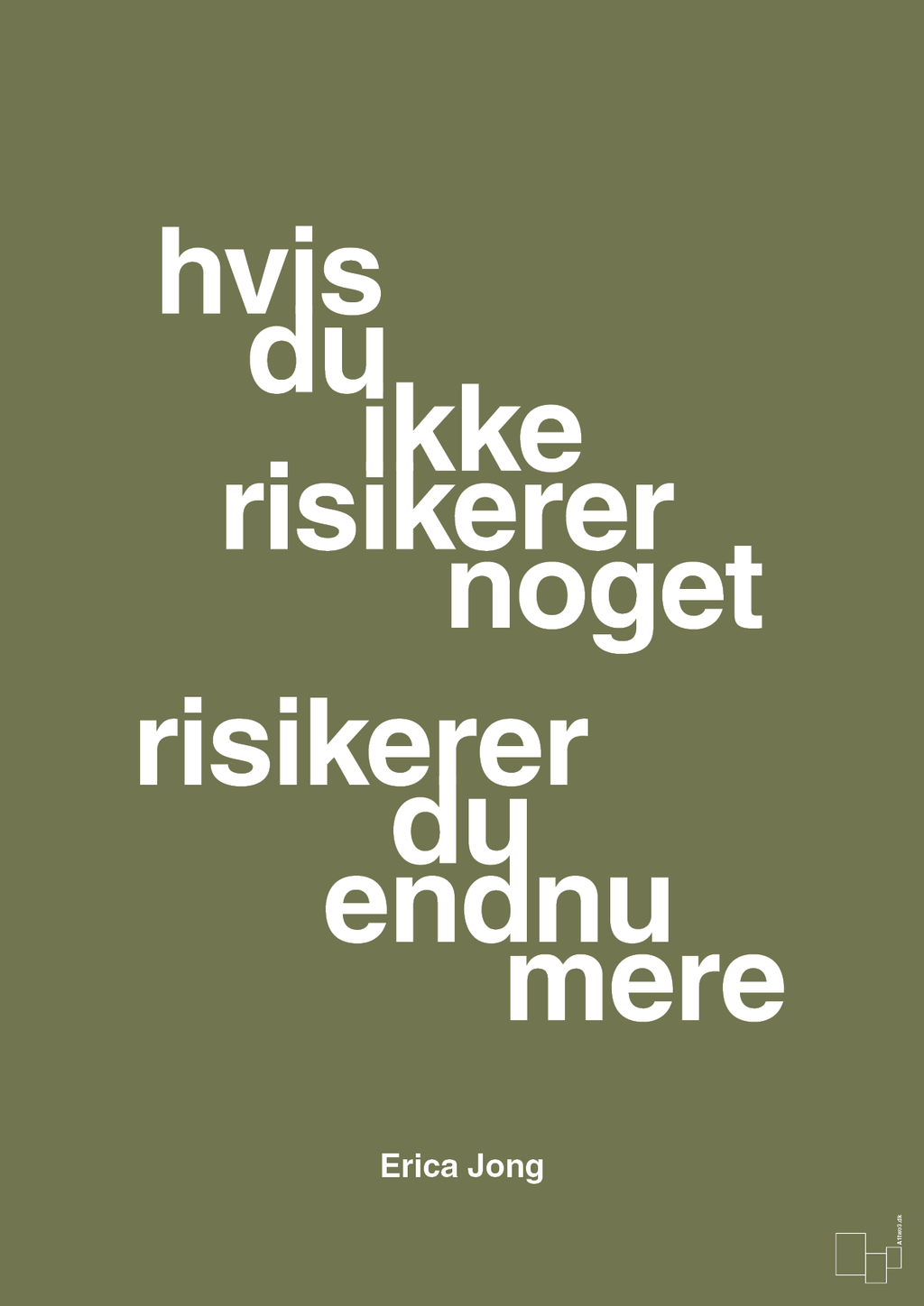 plakat: hvis du ikke risikerer noget risikerer du endnu mere - secret meadow-Forfatter-A1two3