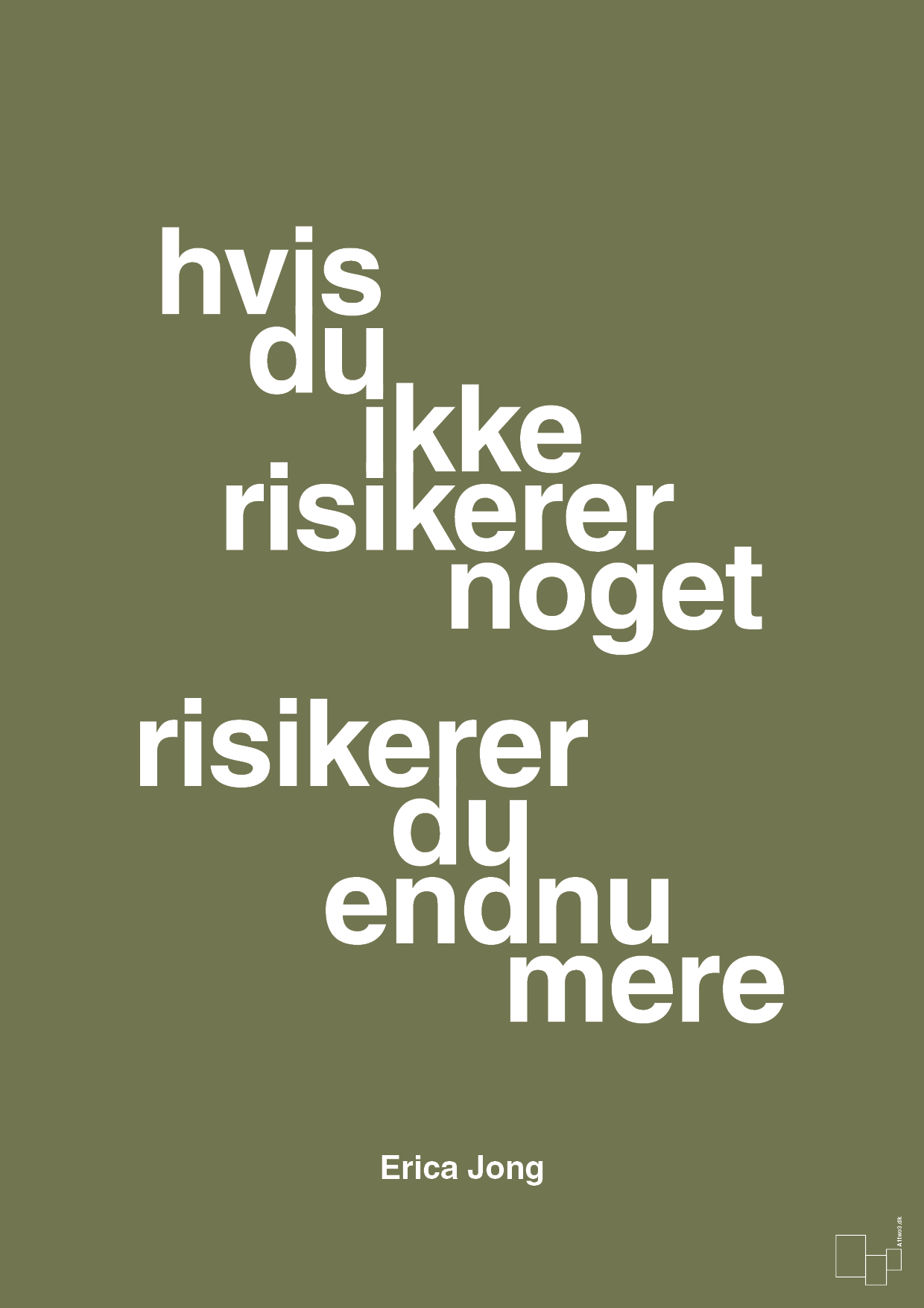 plakat: hvis du ikke risikerer noget risikerer du endnu mere - secret meadow-Forfatter-A1two3