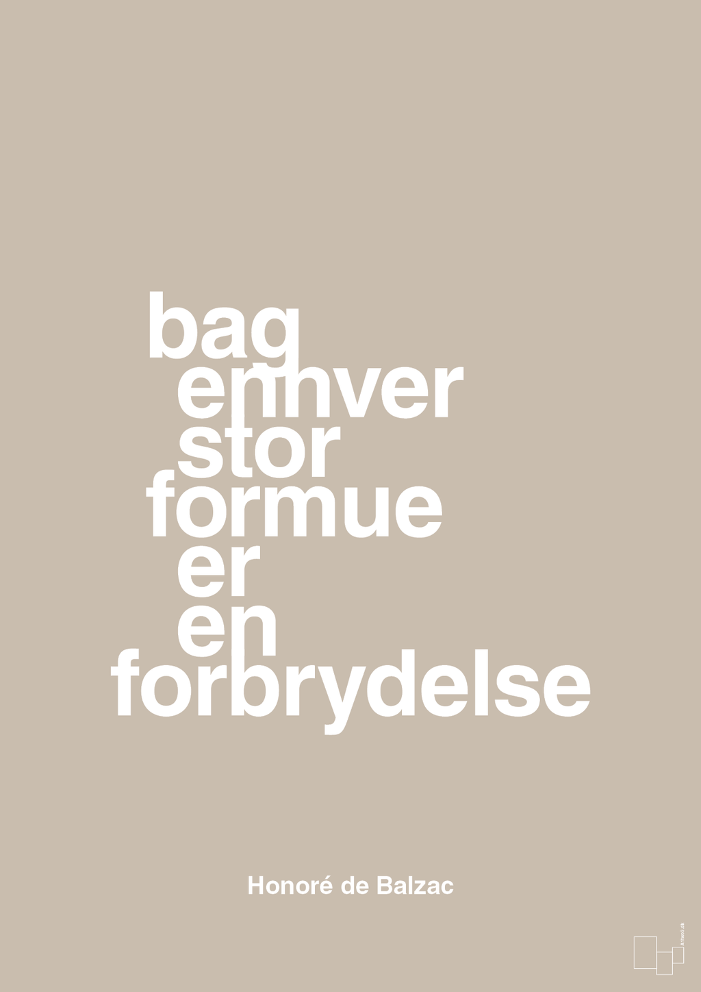 plakat: bag enhver stor formue er en forbrydelse - creamy mushroom-Forfatter-A1two3