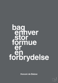 plakat: bag enhver stor formue er en forbrydelse - graphic charcoal-Forfatter-A1two3