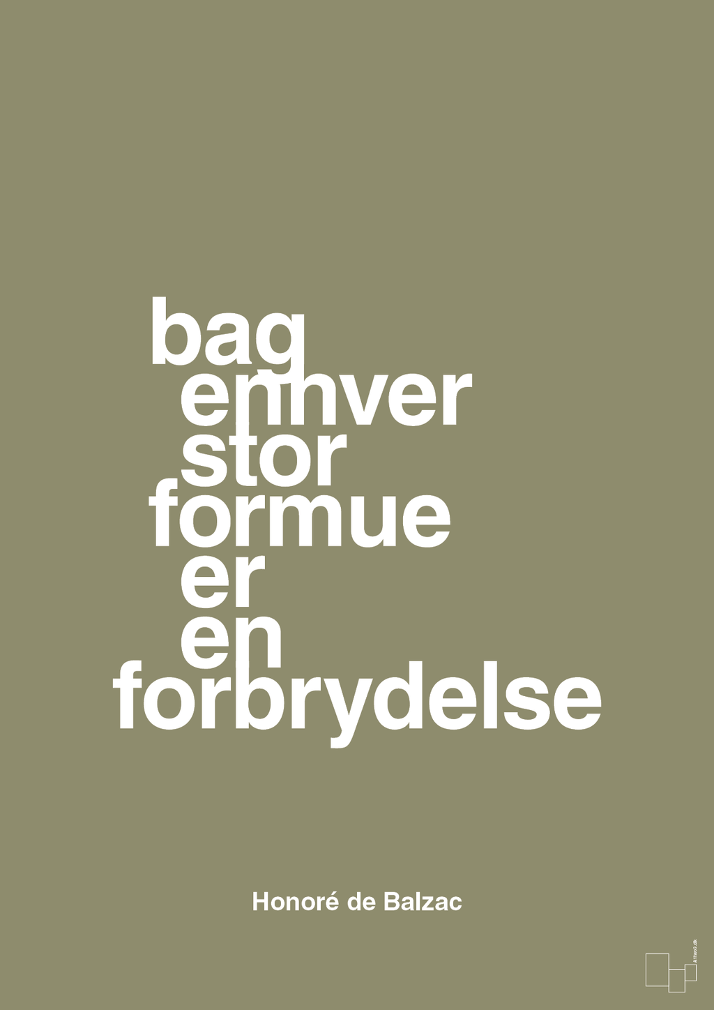 plakat: bag enhver stor formue er en forbrydelse - misty forrest-Forfatter-A1two3
