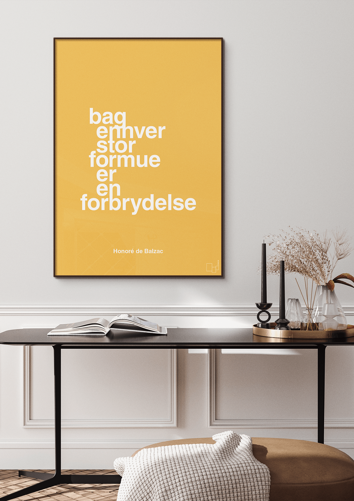 plakat: bag enhver stor formue er en forbrydelse - plum-Forfatter-A1two3
